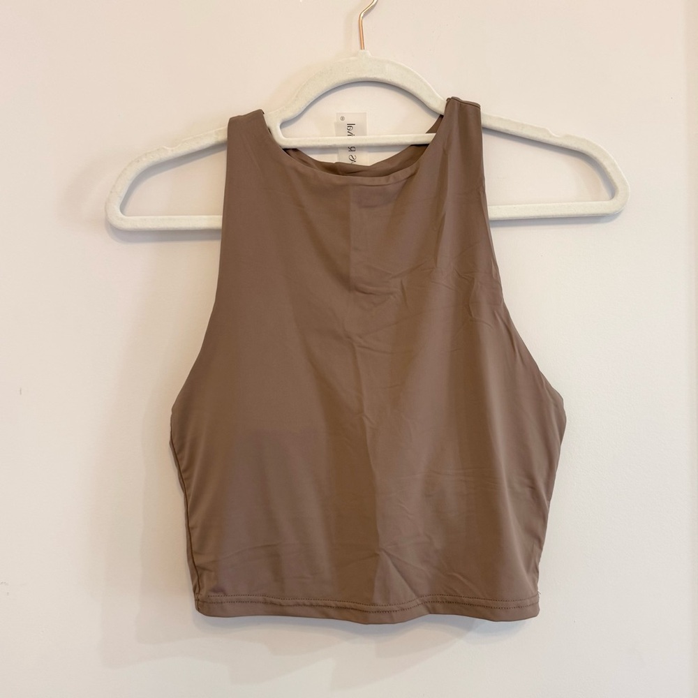 Altar'd State Brown Athletic Crop Tank Top